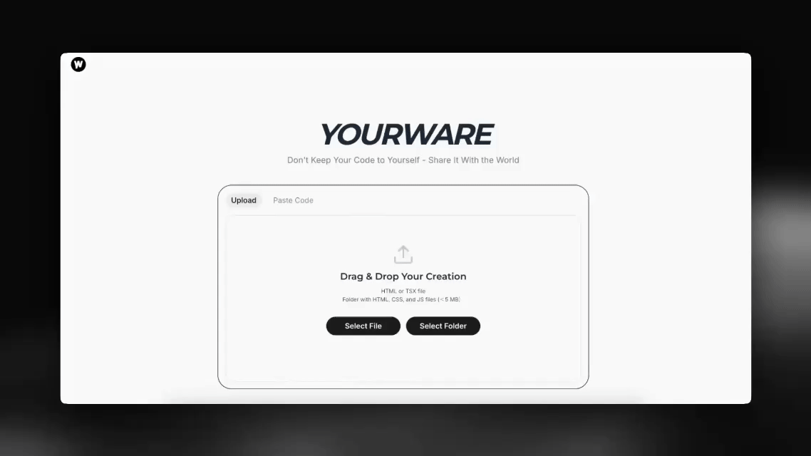 Screen recording of YOUWARE's deployment process