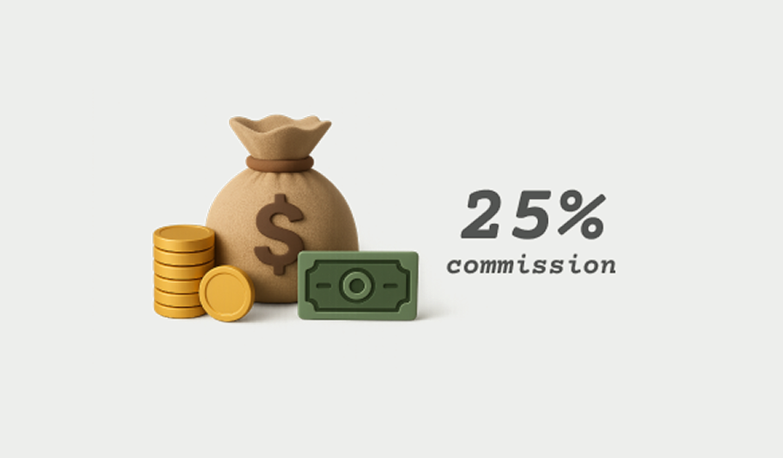 Earn 25% commission